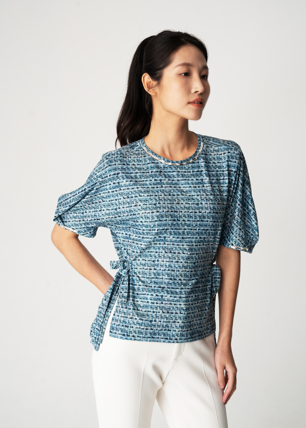 Antiviral Chiffon Primo Ribbon Top Diamante (PTM) – Ocean Tweed