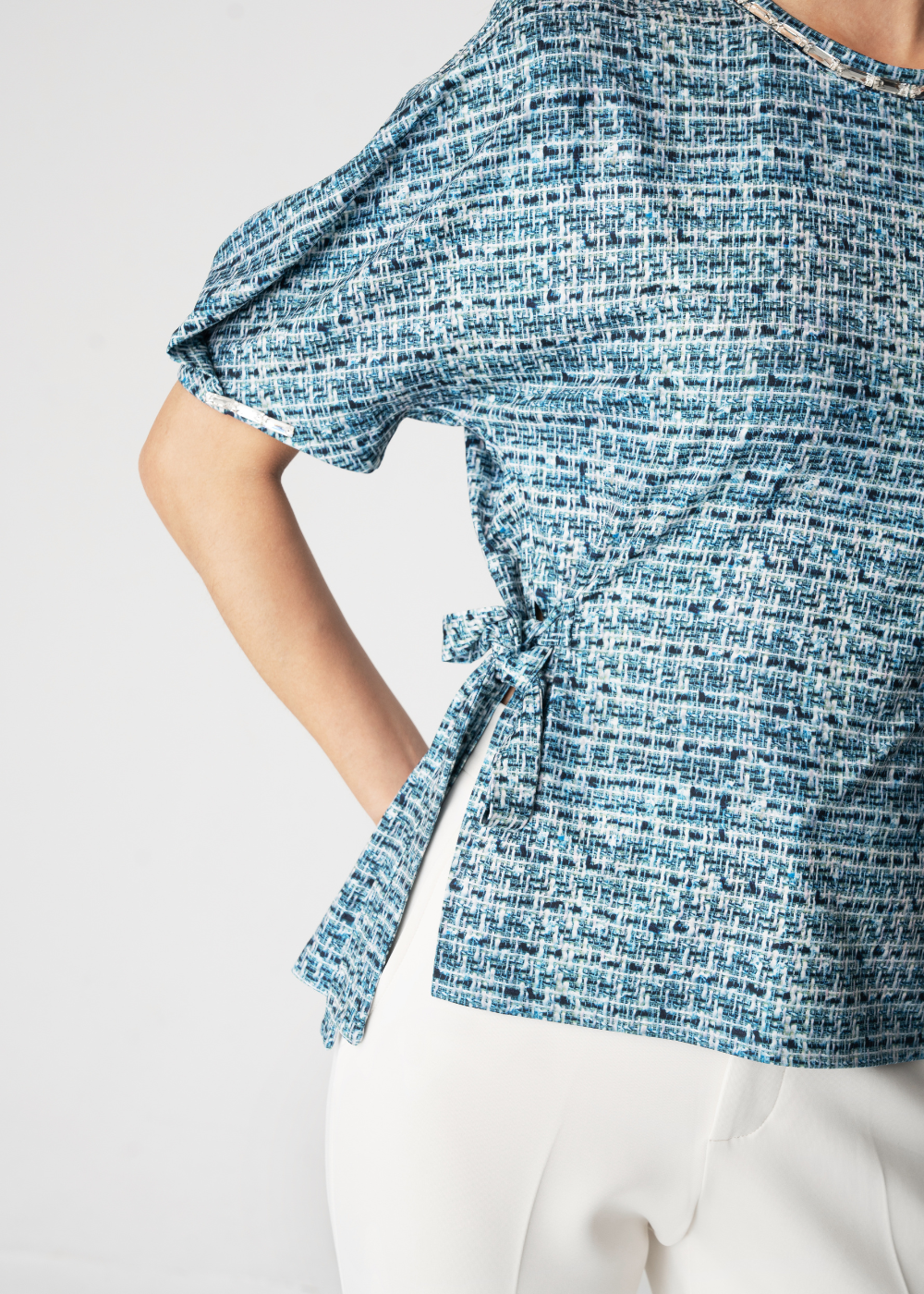Antiviral Chiffon Primo Ribbon Top Diamante (PTM) – Ocean Tweed