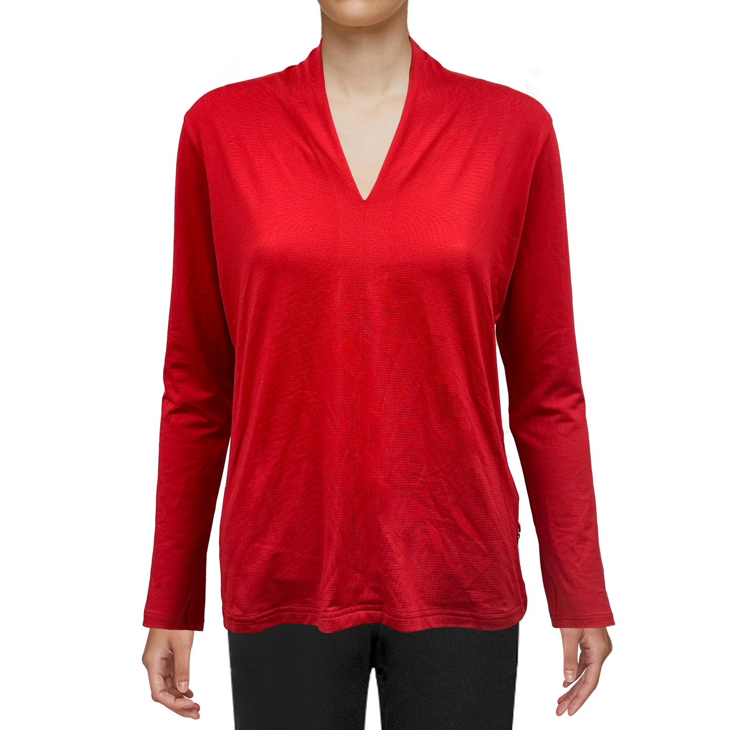 W's Vertex Chiffon Body Fit V-Neck
