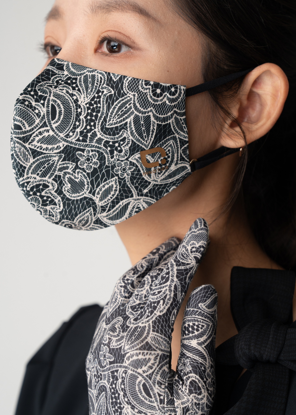 Antiviral Reusable TXM99 InnoShield Mask – Modish Lace Onyx