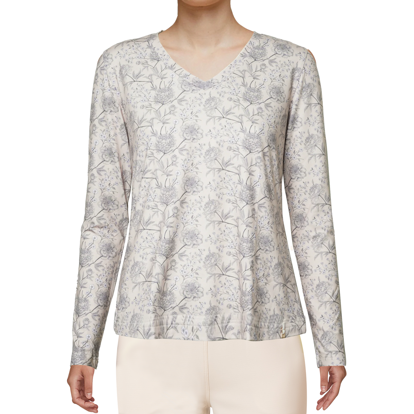 W's Vertex Chiffon V-Neck Slim Basal – Victorian Collection