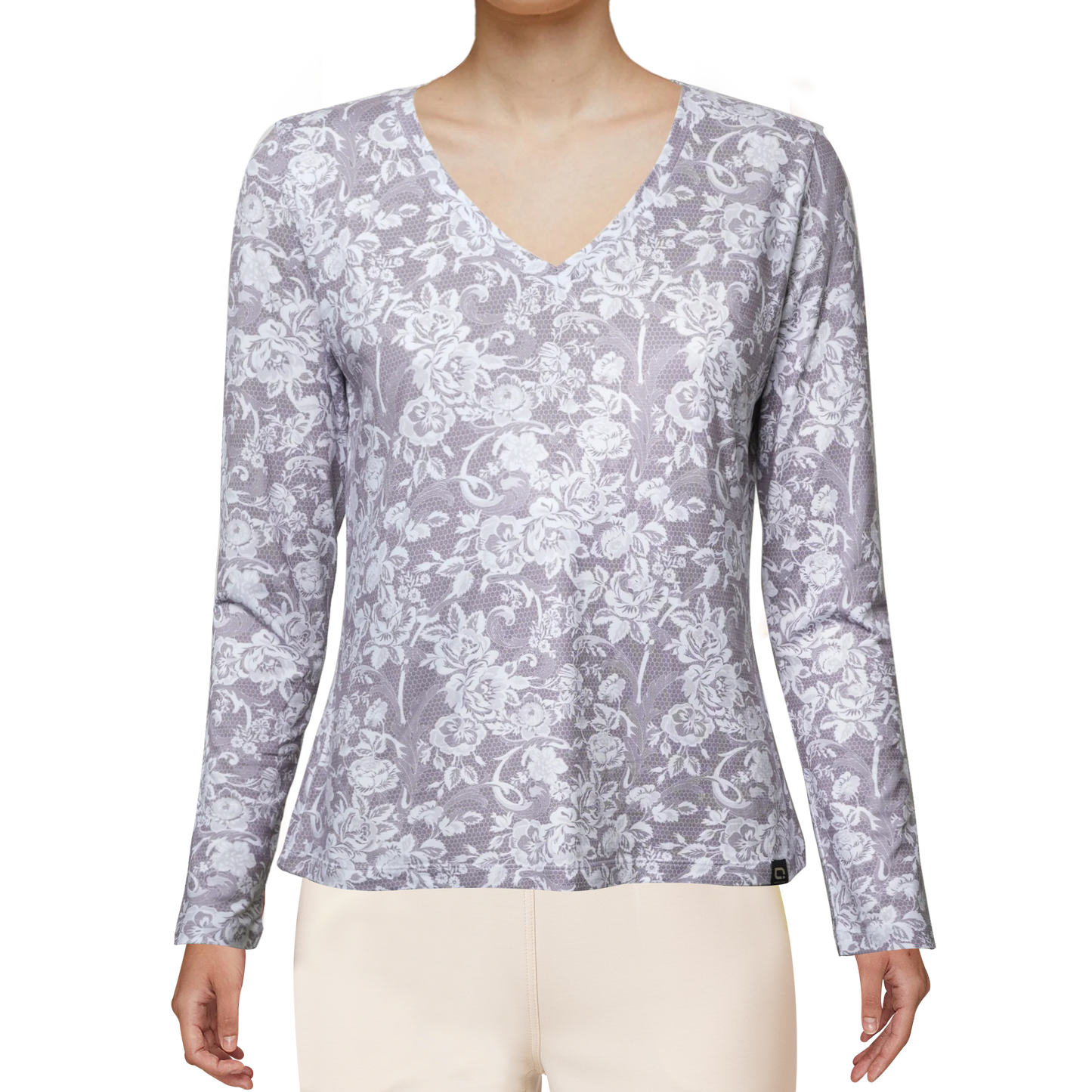 W's Vertex Chiffon V-Neck Slim Basal – Lace Collection