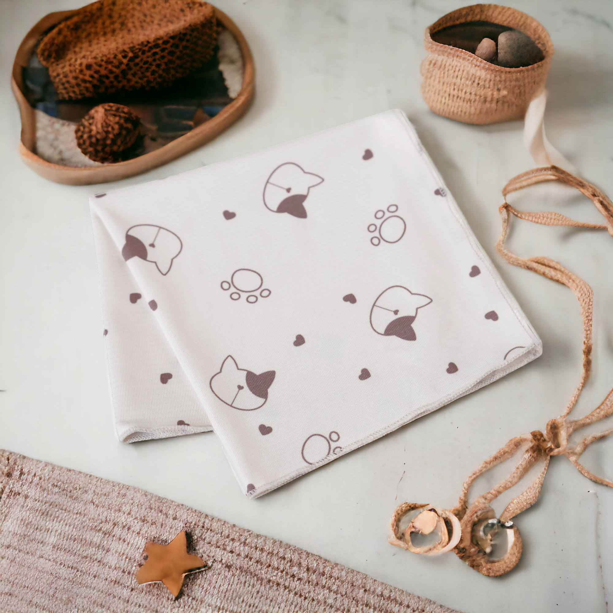 Antiviral Chiffon Kittie Hankerchief – Set of 4