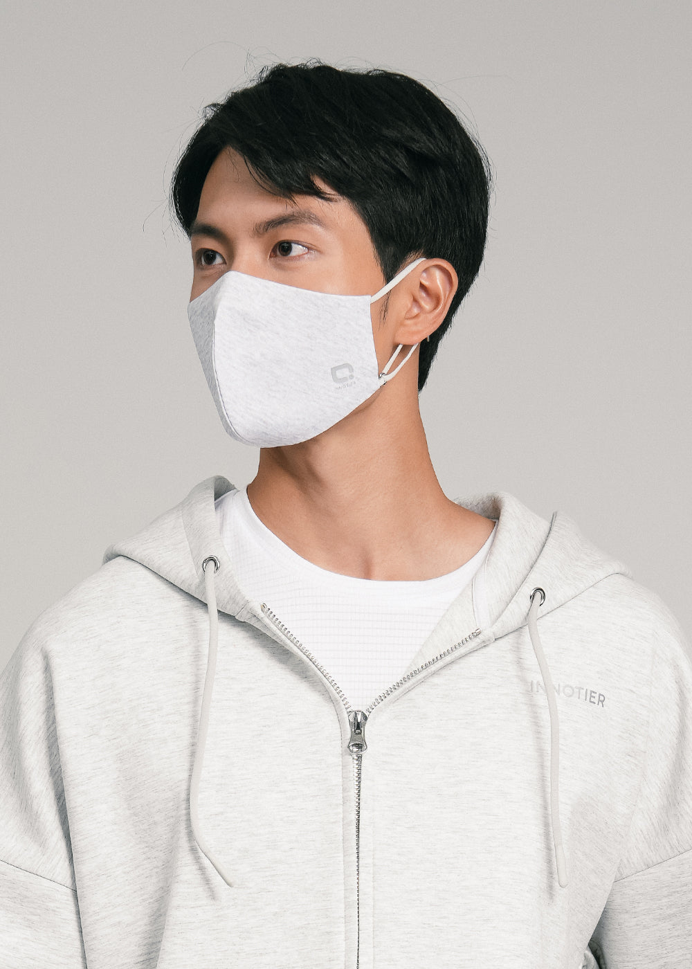 銀織滅毒 可重用口罩 InnoShield TXM99 – Light Heather Grey