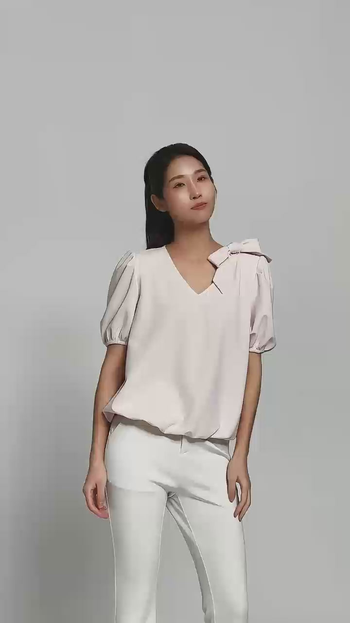 Antiviral Soft Lantern Top with Detachable bow