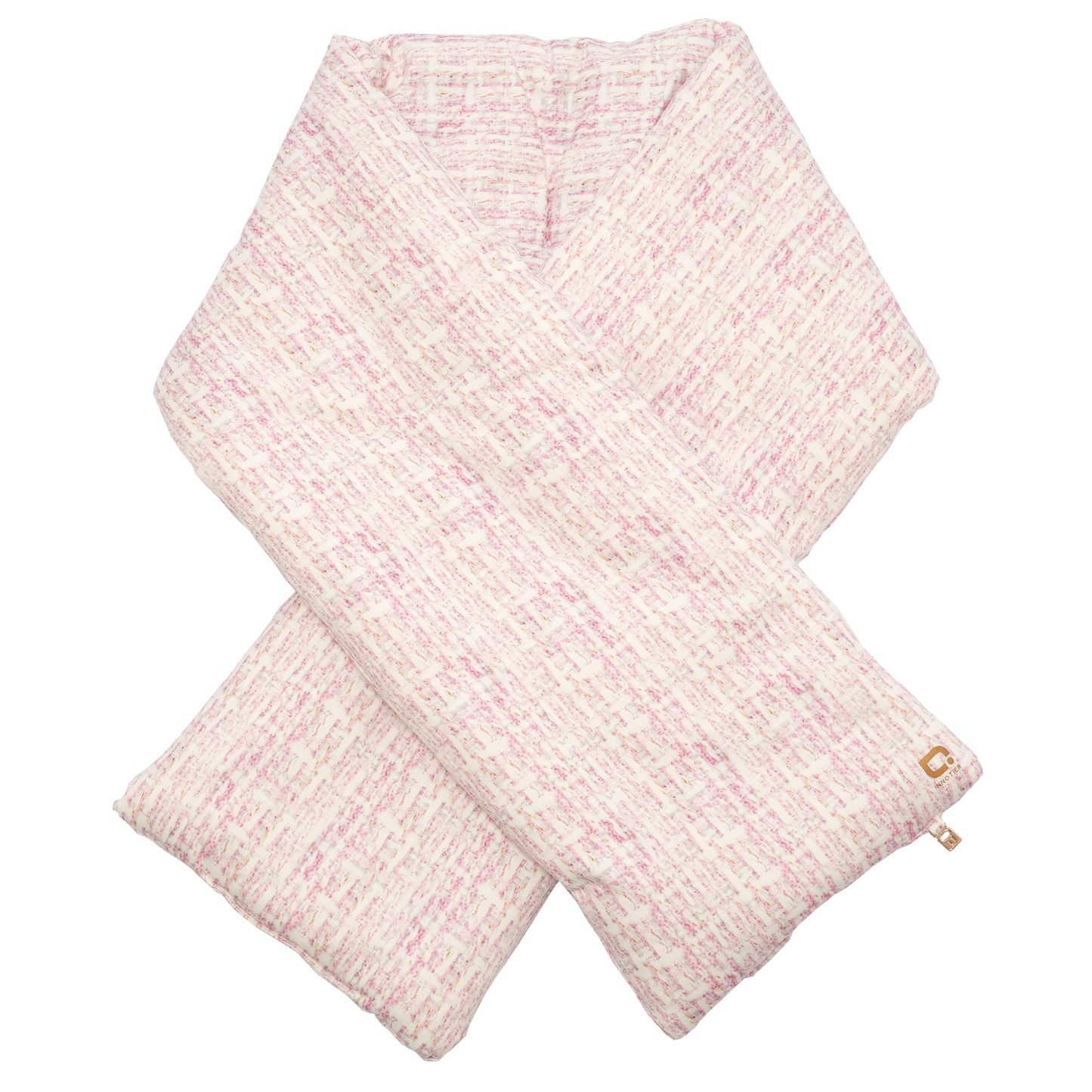 Vertex Chiffon Scarf – Blush Tweed
