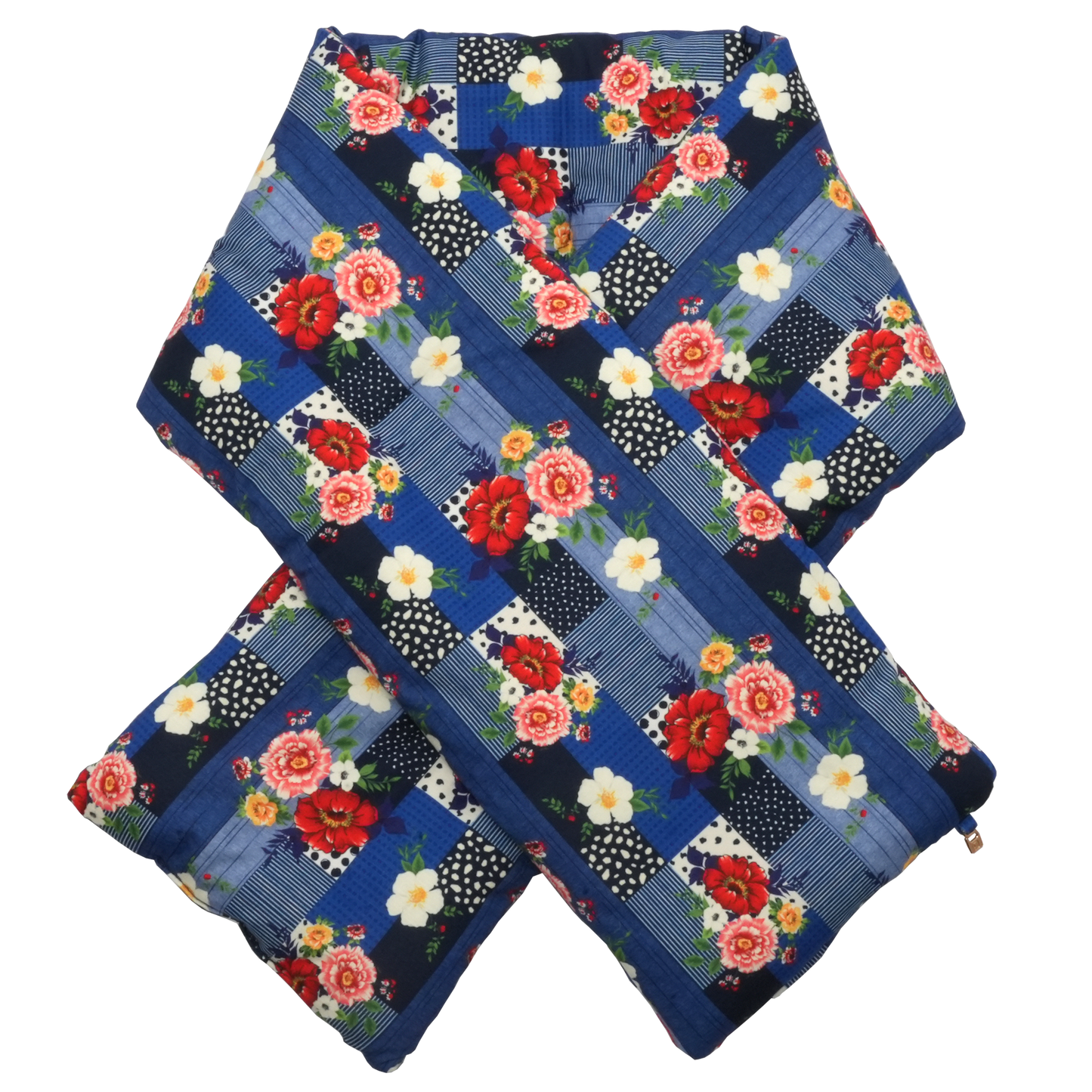 Vertex Chiffon Scarf – Patch Work Denim
