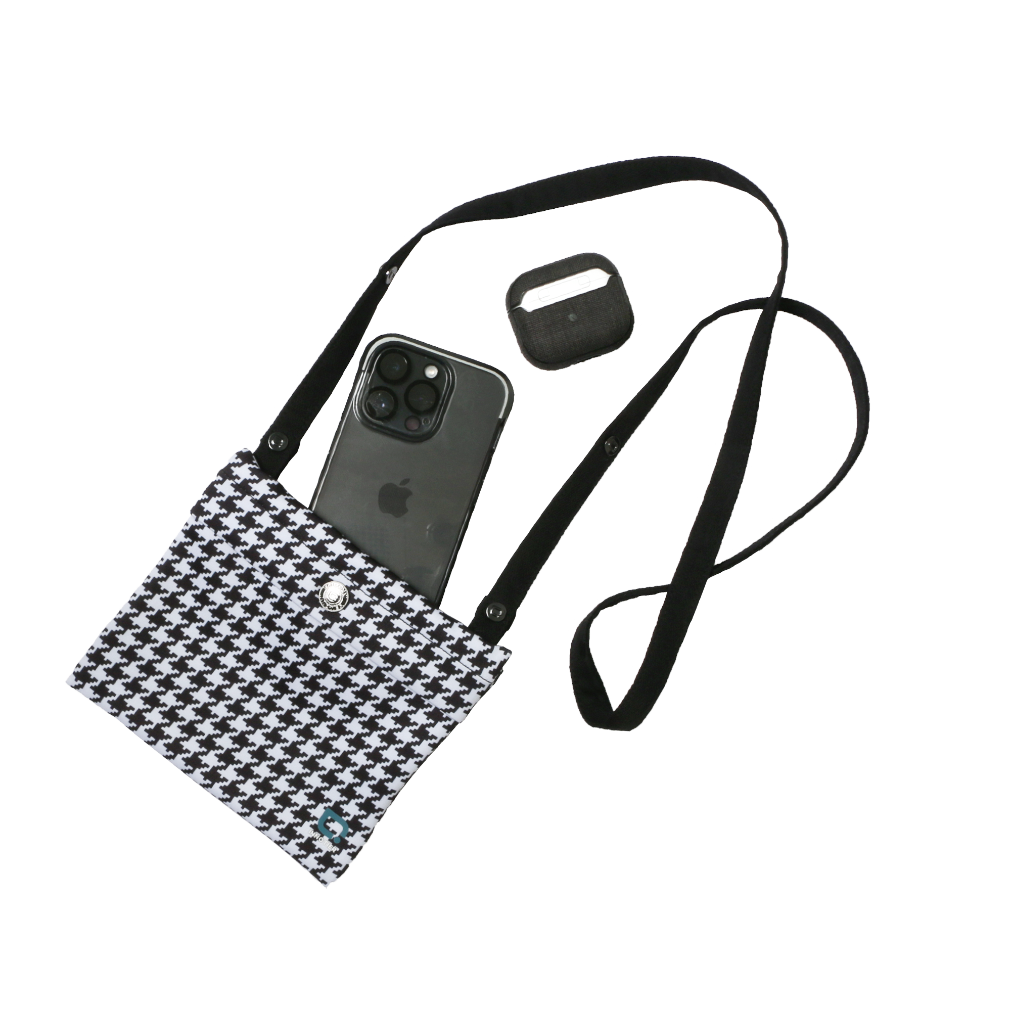Antiviral Pocket 16+1 – Houndstooth BW