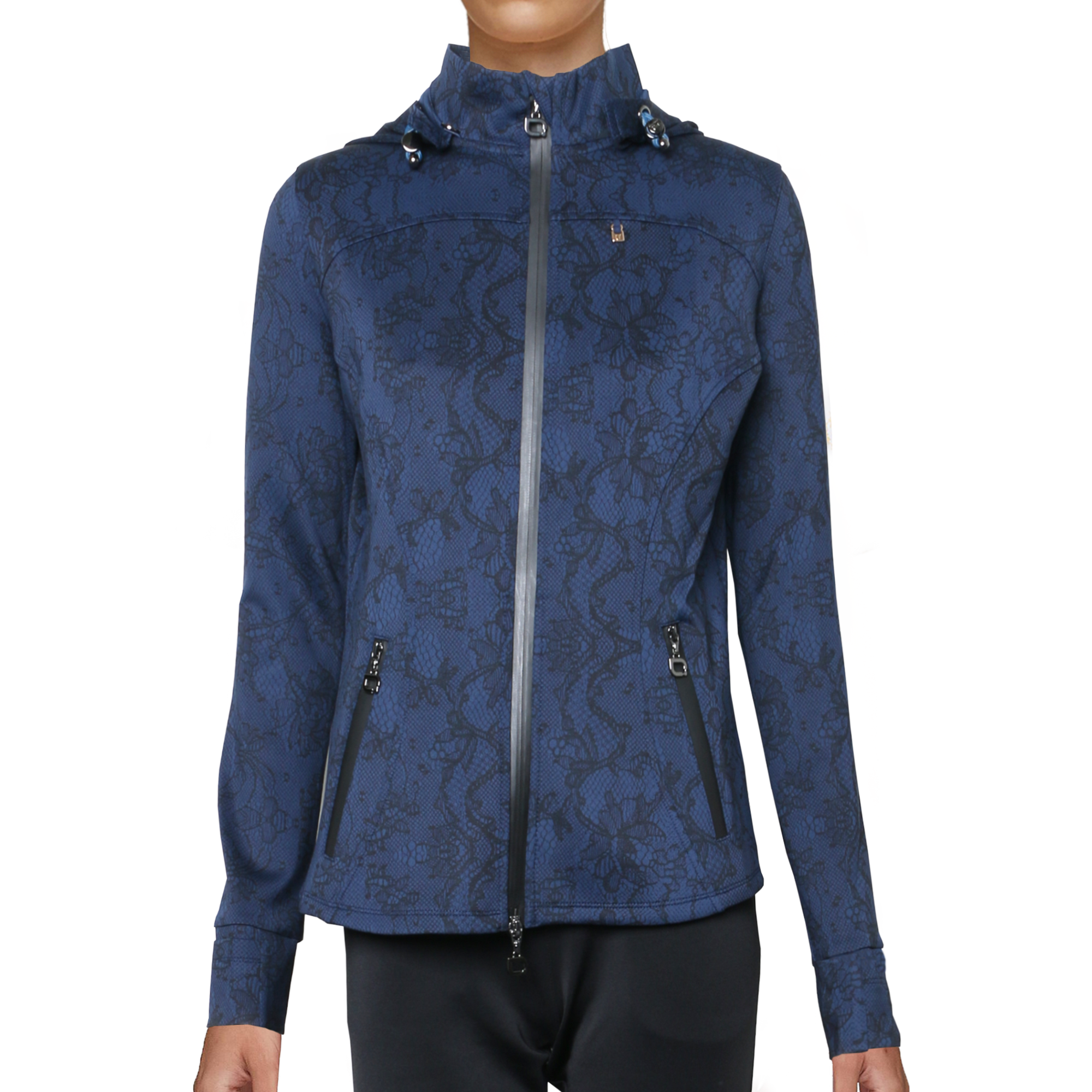 銀織滅毒 Y23修身外套 – Modish Lace Navy