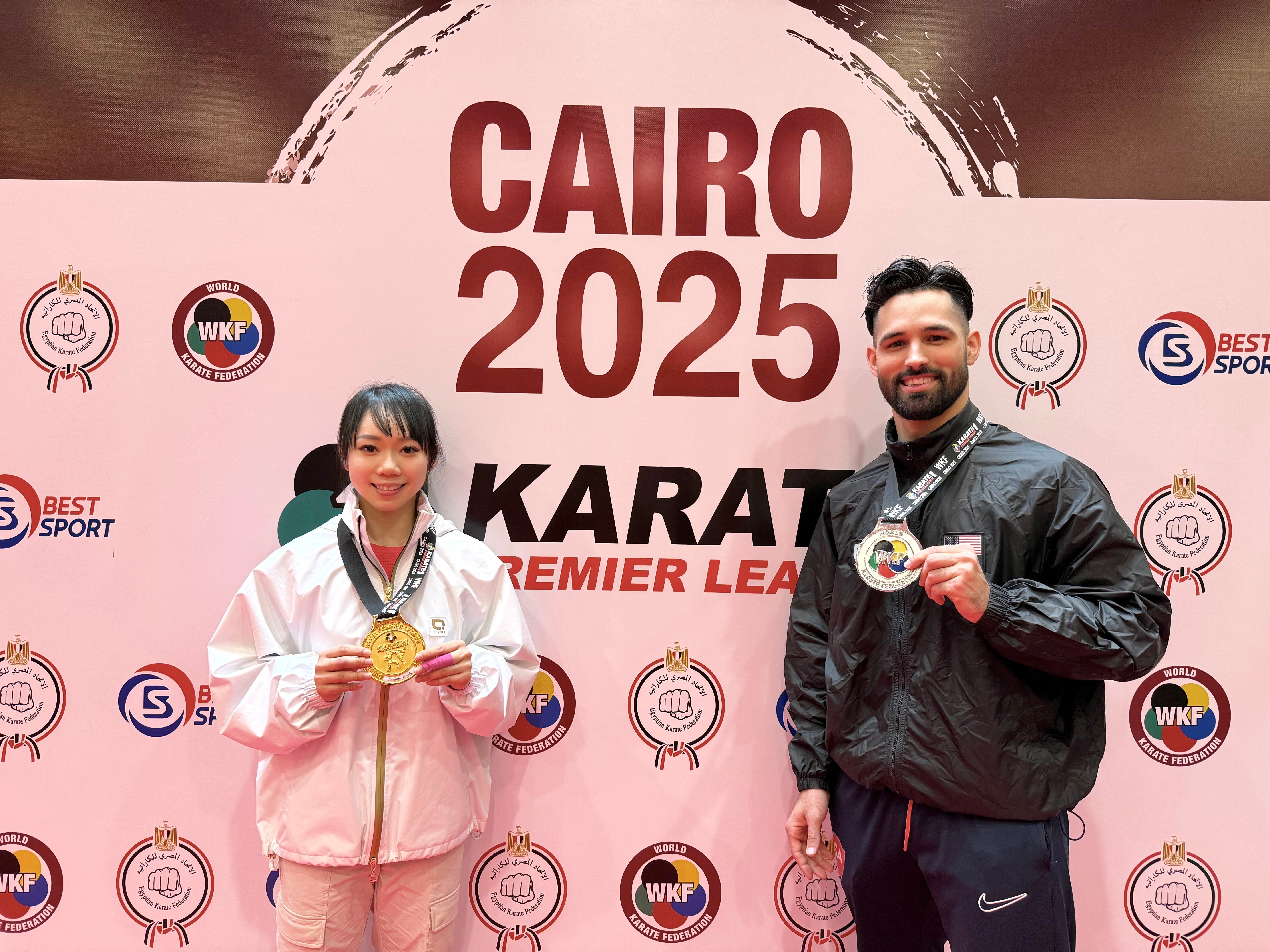 Grace Lau and Ariel Torres Shine in Cairo Premier League: Gold and Silver for Karate’s Finest
