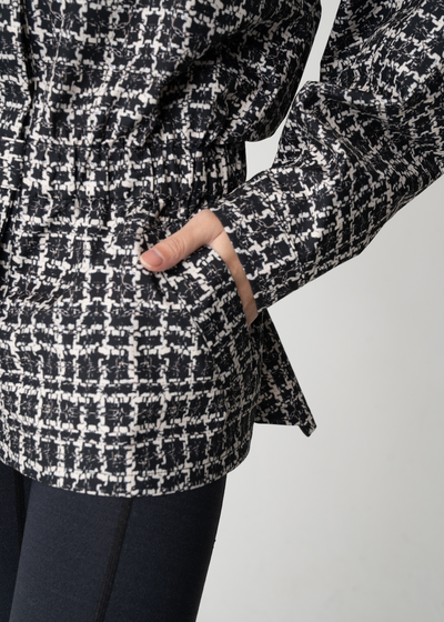 Antiviral Water-resistant In-Vouge Jacket – Classic Black Tweed