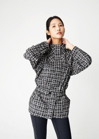 Antiviral Water-resistant In-Vouge Jacket – Classic Black Tweed