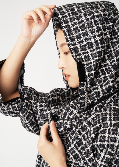 Antiviral Water-resistant In-Vouge Jacket – Classic Black Tweed