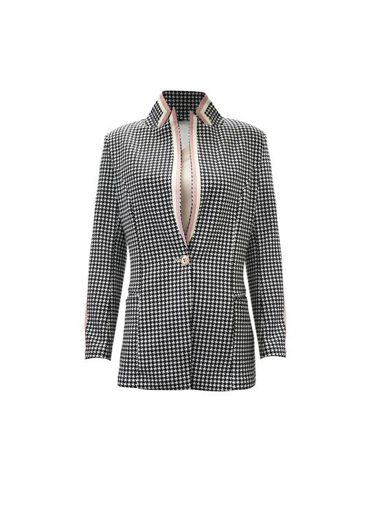 W's Vertex Soft Classic Blazer – Houndstooth_BMP