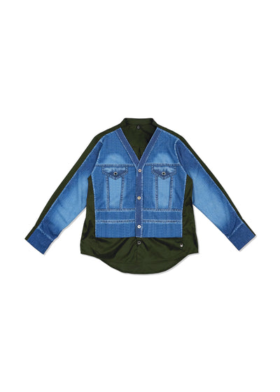 銀織滅毒 Soft & Glazed Contemp Cardigan – Denim