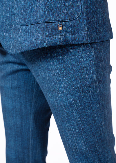 男裝銀織滅毒 單扣西裝外套 – Denim 系列
