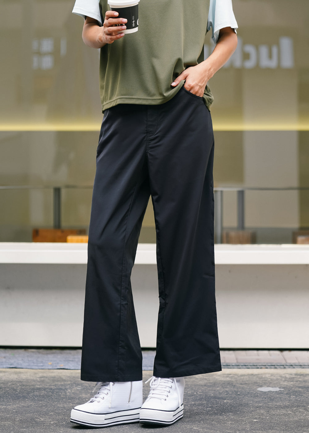 MMZ W Antiviral WR Woven Straight Pants