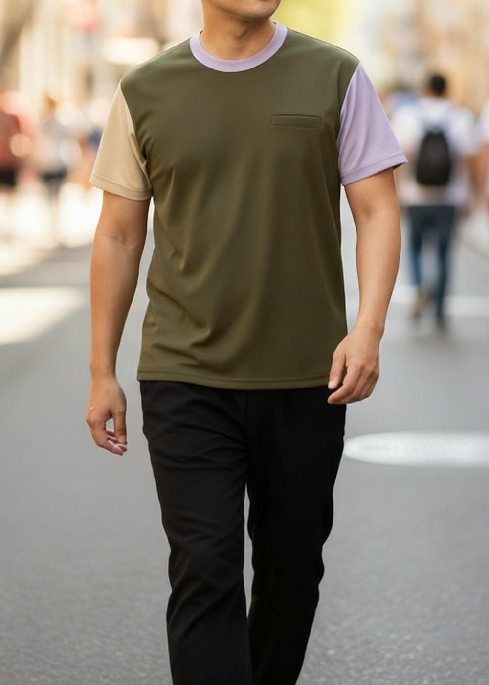 MMZ M Antiviral Classic Colour Block Crew