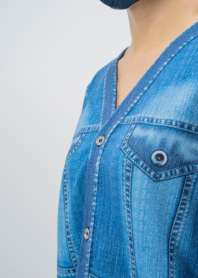 銀織滅毒 Soft & Glazed Contemp Cardigan – Denim