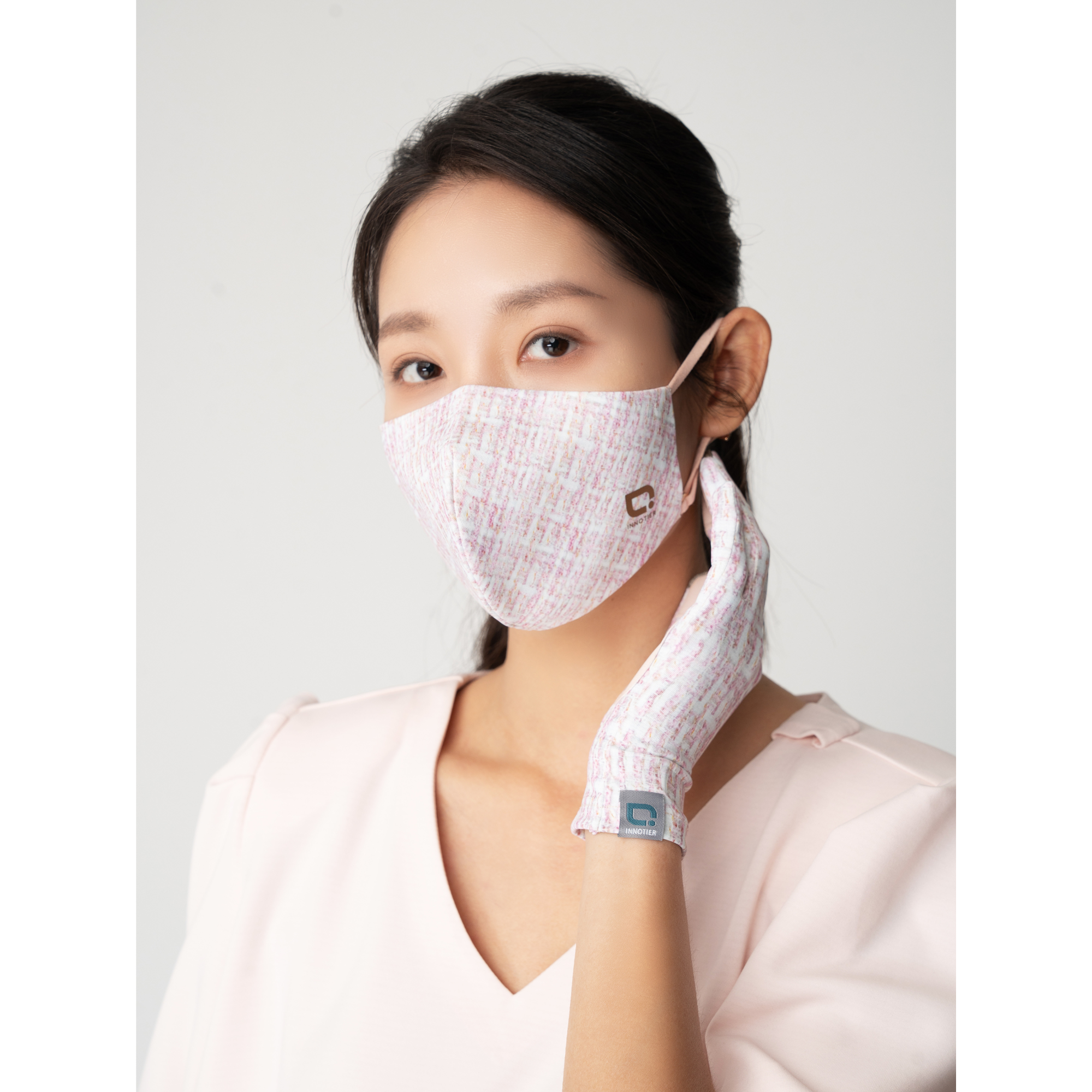 Antiviral Reusable TXM99 InnoShield Mask – Blush Tweed