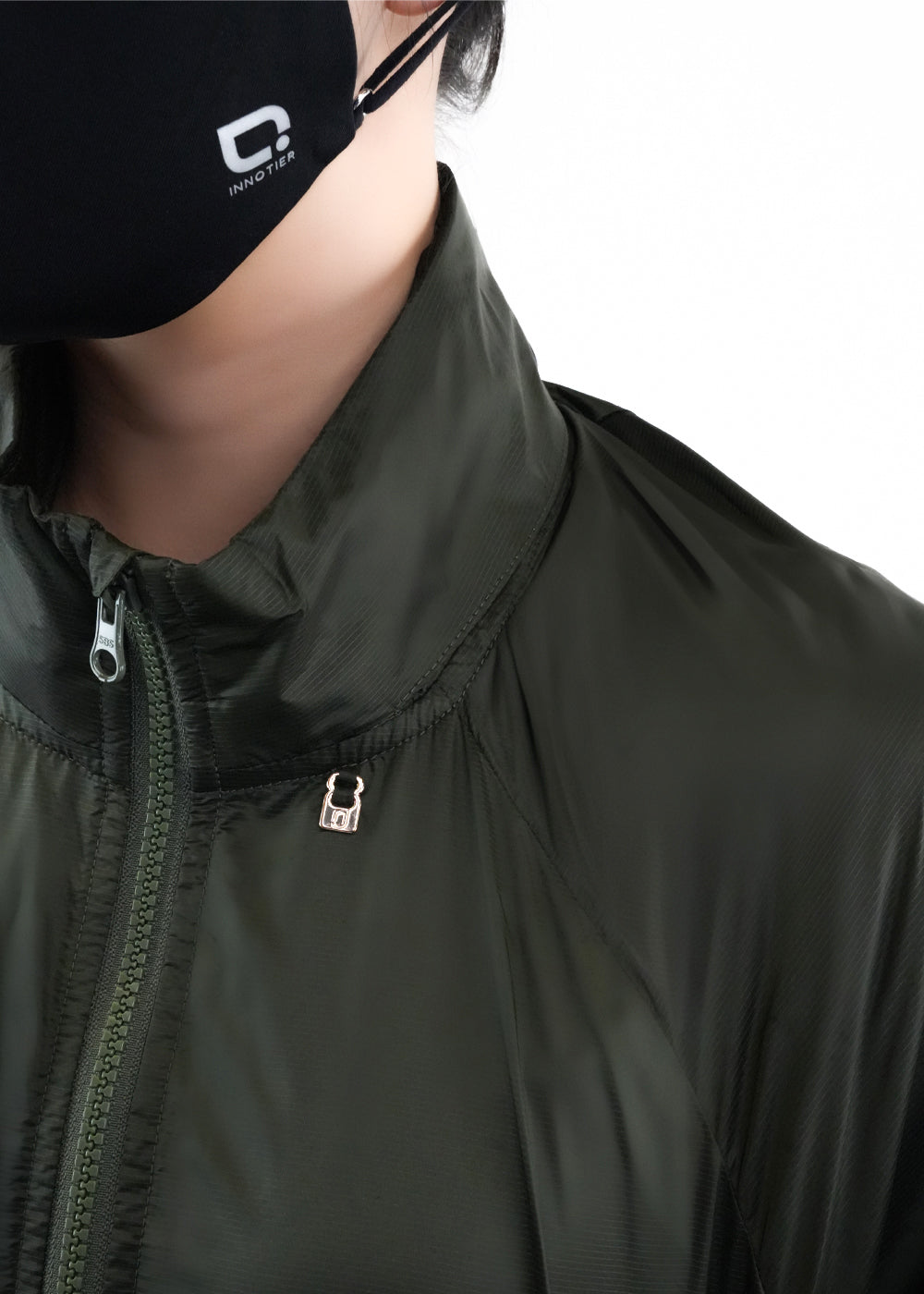 Antiviral Glazed Concealed Hood Jacket