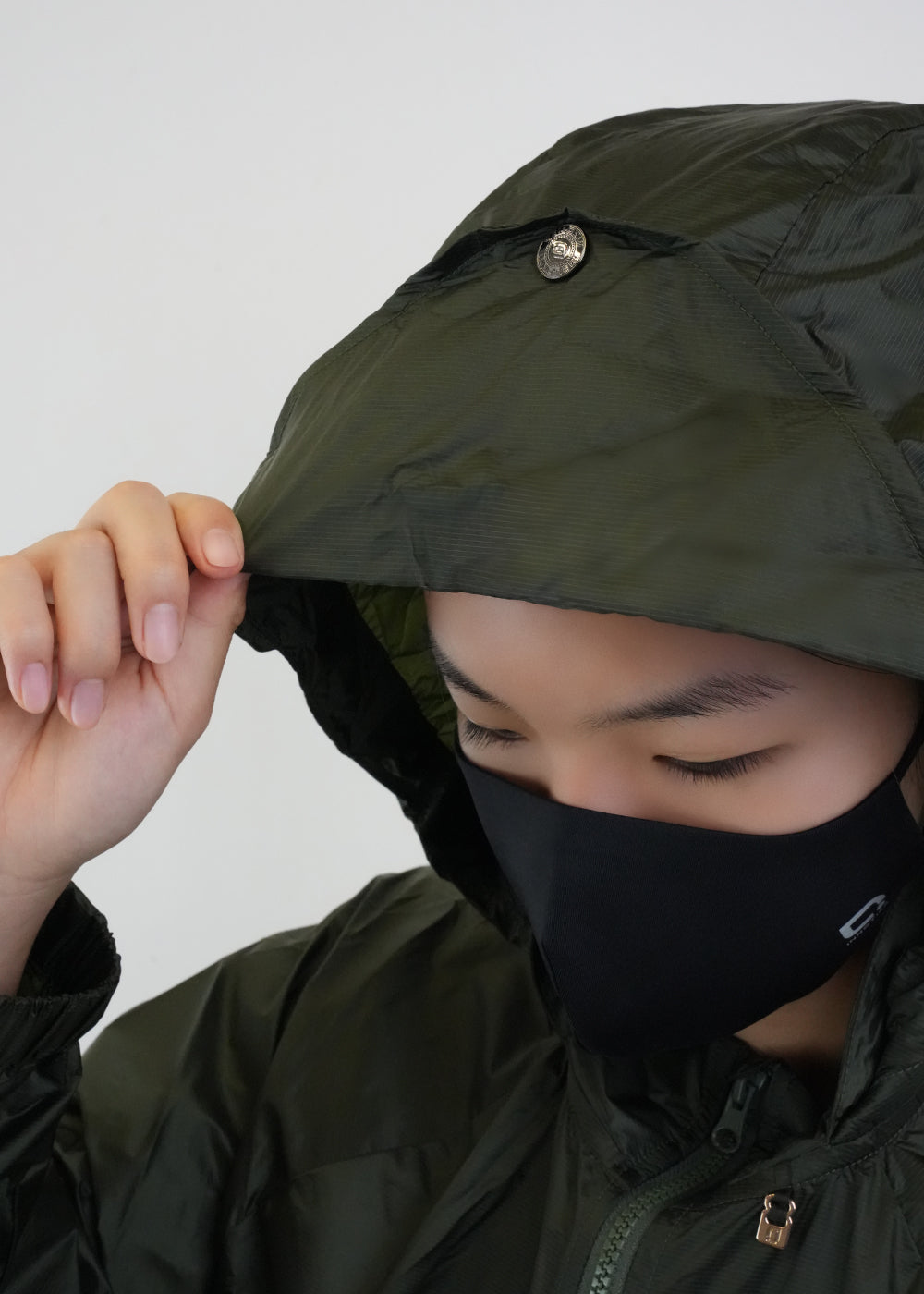 Antiviral Glazed Concealed Hood Jacket