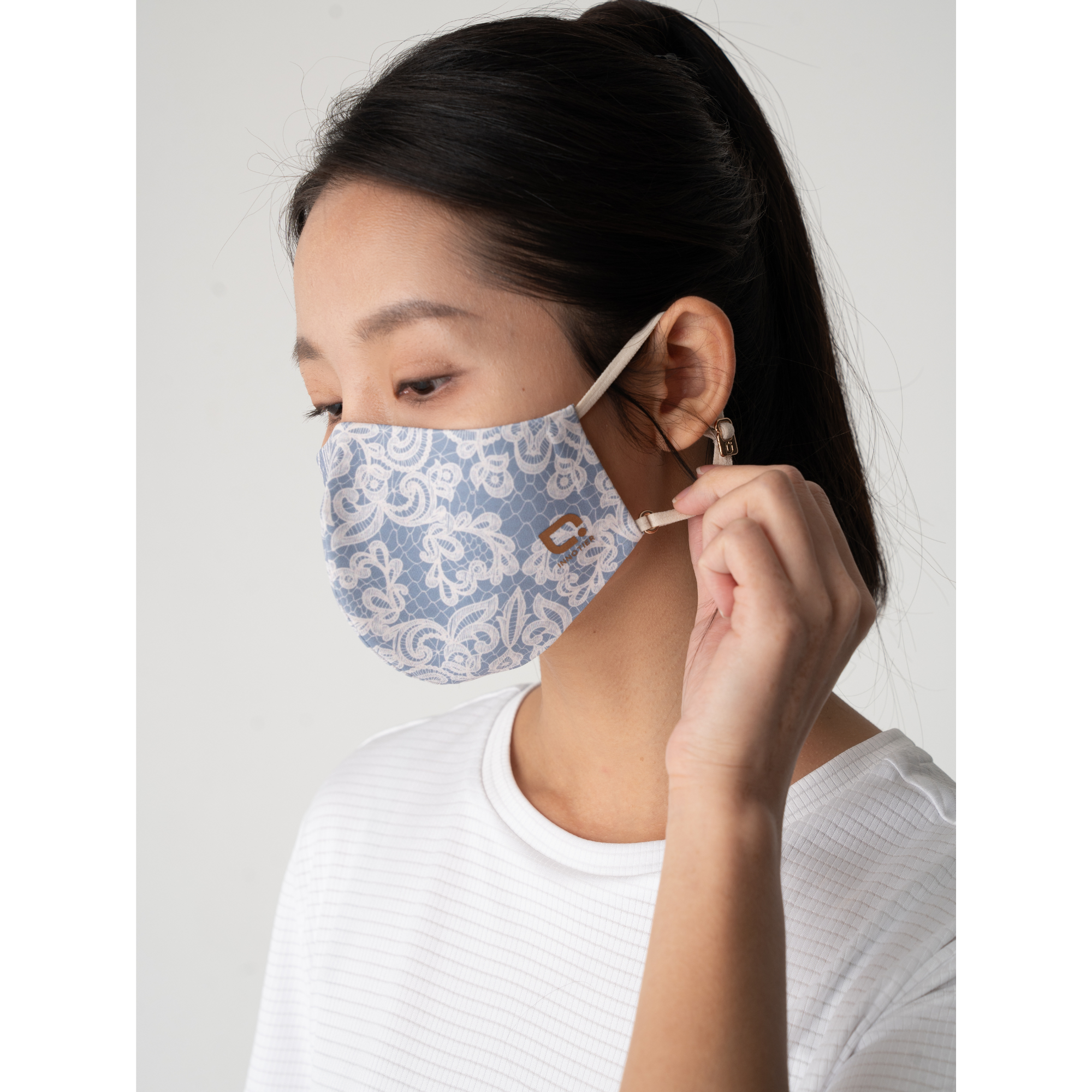 Antiviral Reusable TXM99 InnoShield Mask – Modish Lace Ivory