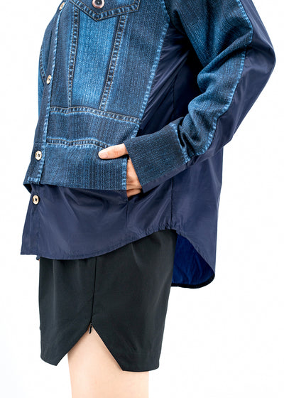 銀織滅毒 Soft & Glazed Contemp Cardigan – Denim