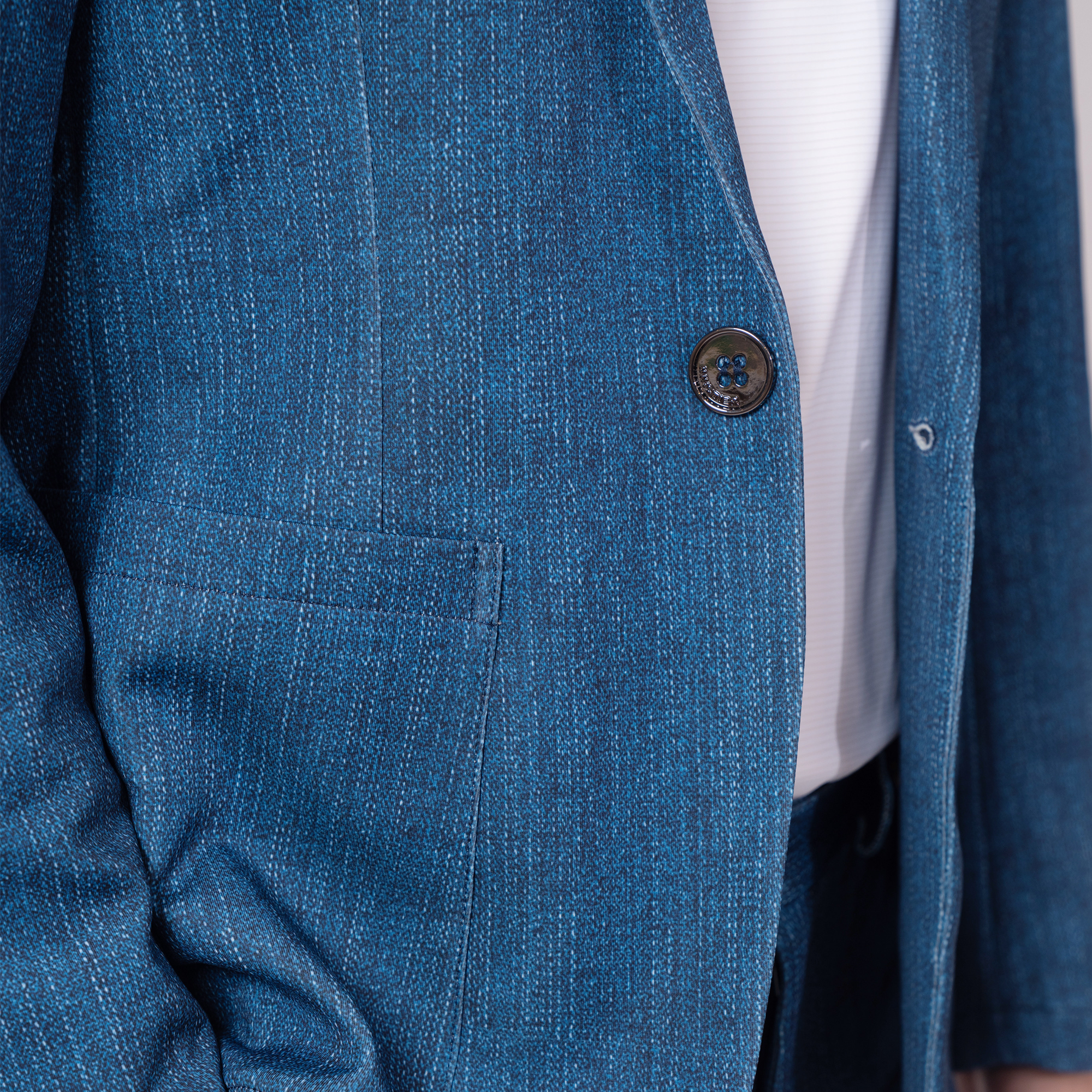 M's Vertex One Button Blazer – Denim Collection