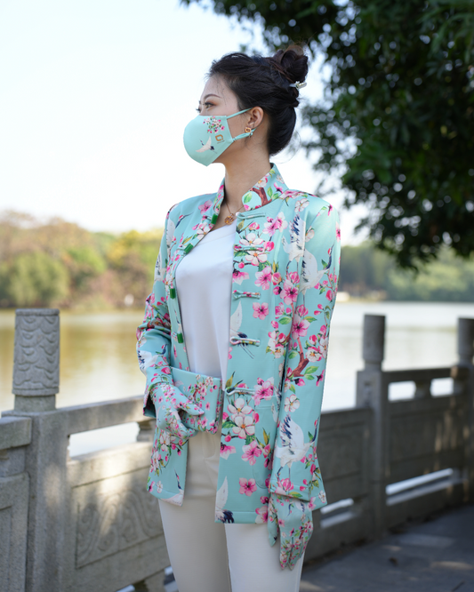 W's Inno Chinese Blazer – Crane Mint Flower