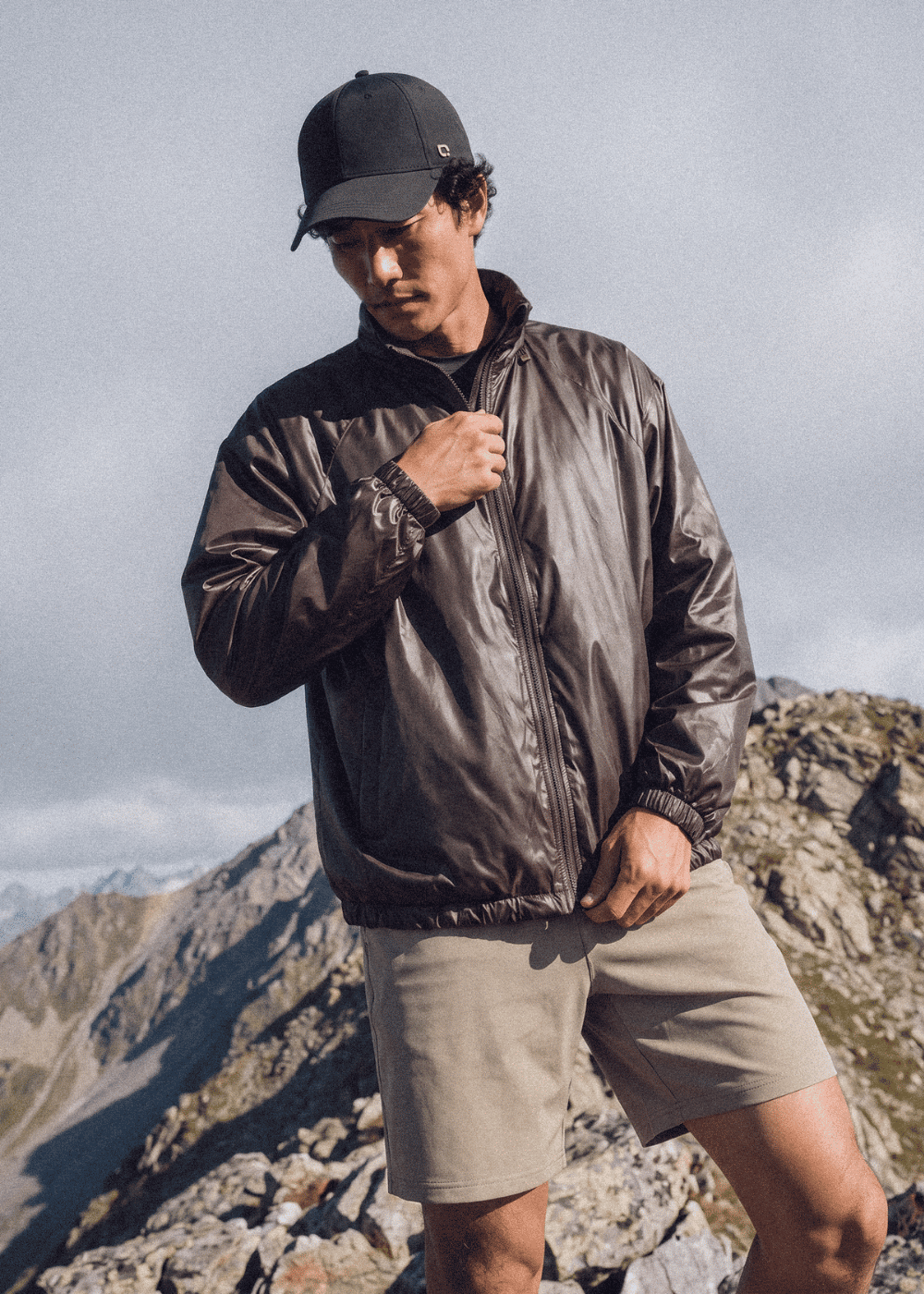 Antiviral Glazed Concealed Hood Jacket
