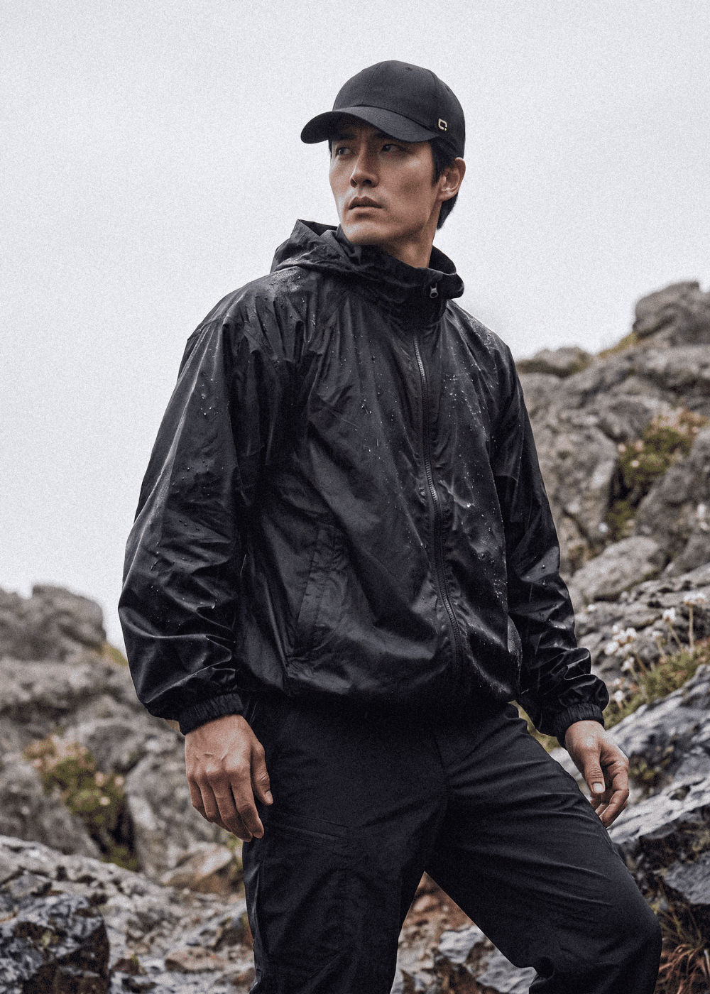 Antiviral Glazed Concealed Hood Jacket