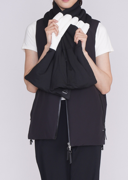 MMZ Vertex Chiffon 2-tone Keyhole Scarf