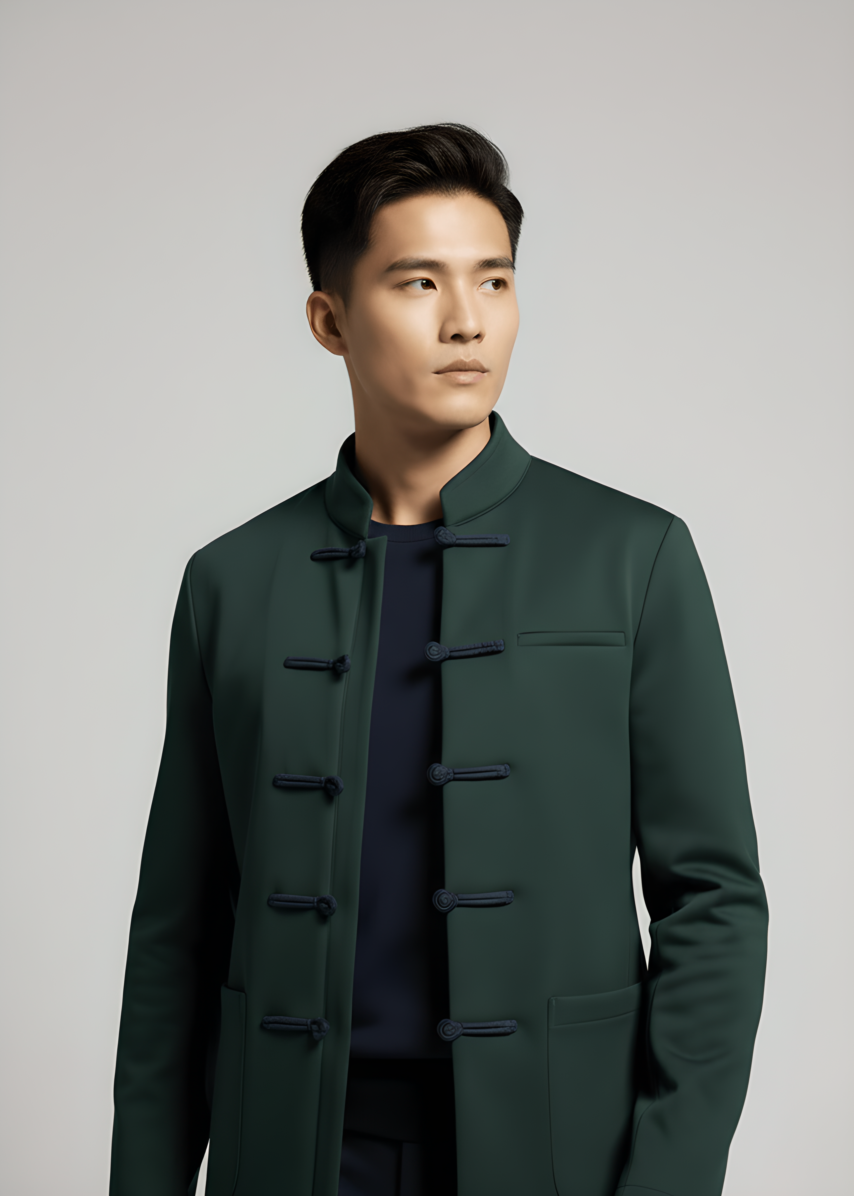 銀織滅毒 男士中式外套