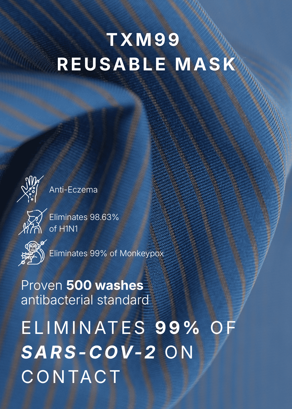 Antiviral Reusable TXM99 InnoShield Mask