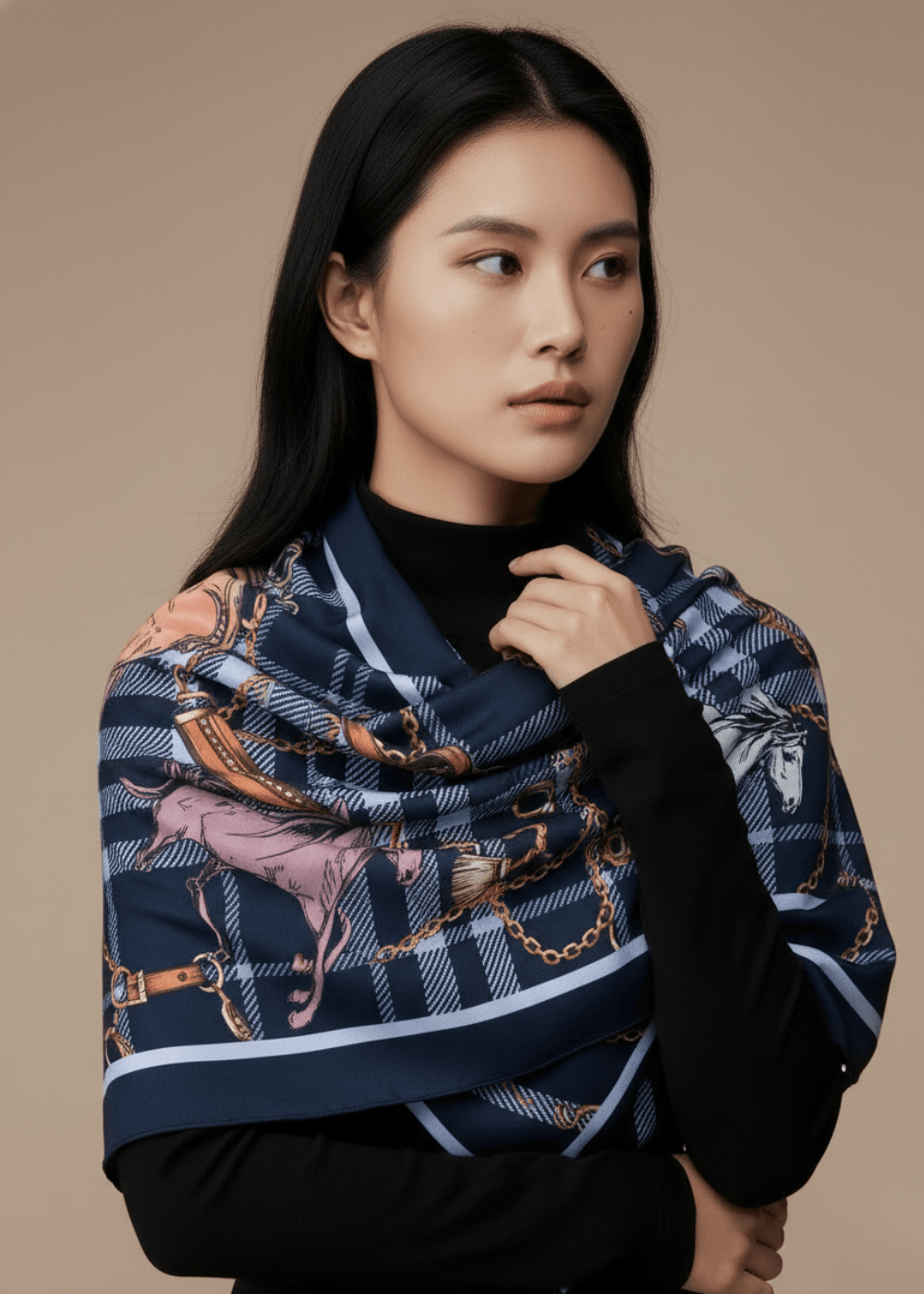 銀織滅毒 雪紡三角披肩