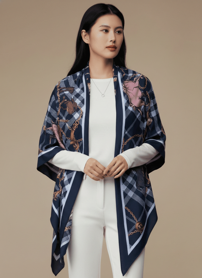 銀織滅毒 雪紡三角披肩