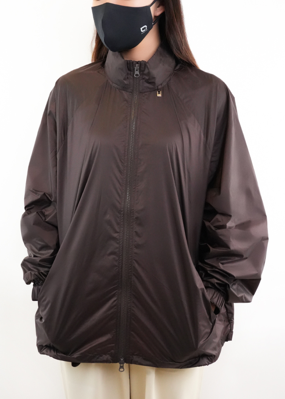 Antiviral Glazed Concealed Hood Jacket