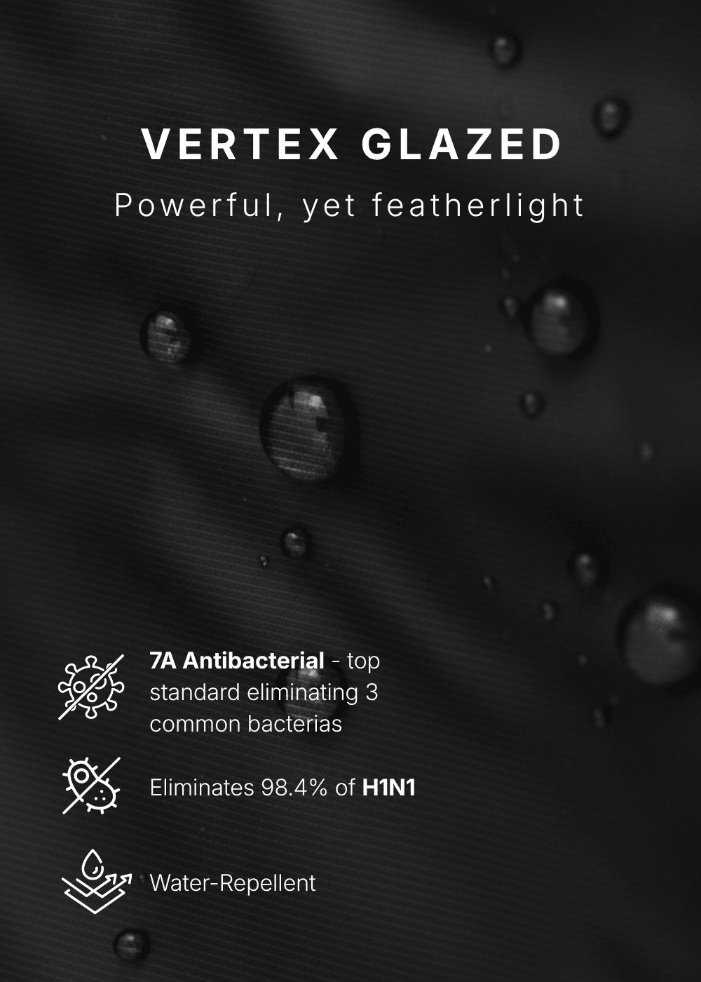 Antiviral Glazed Concealed Hood Jacket