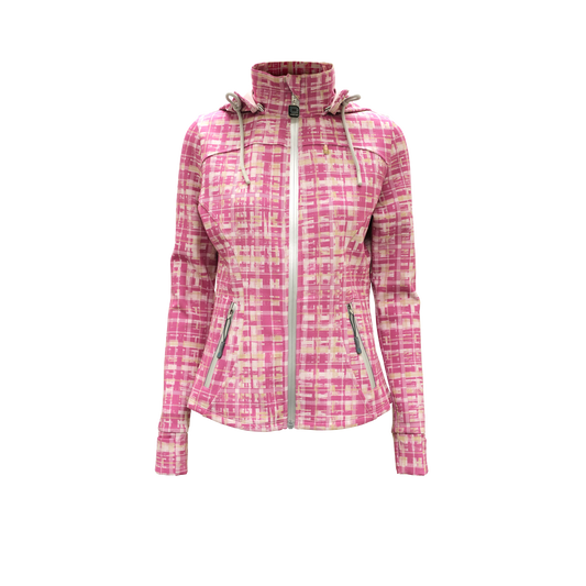 W's Vertex Jacket - with hood - Pink Check