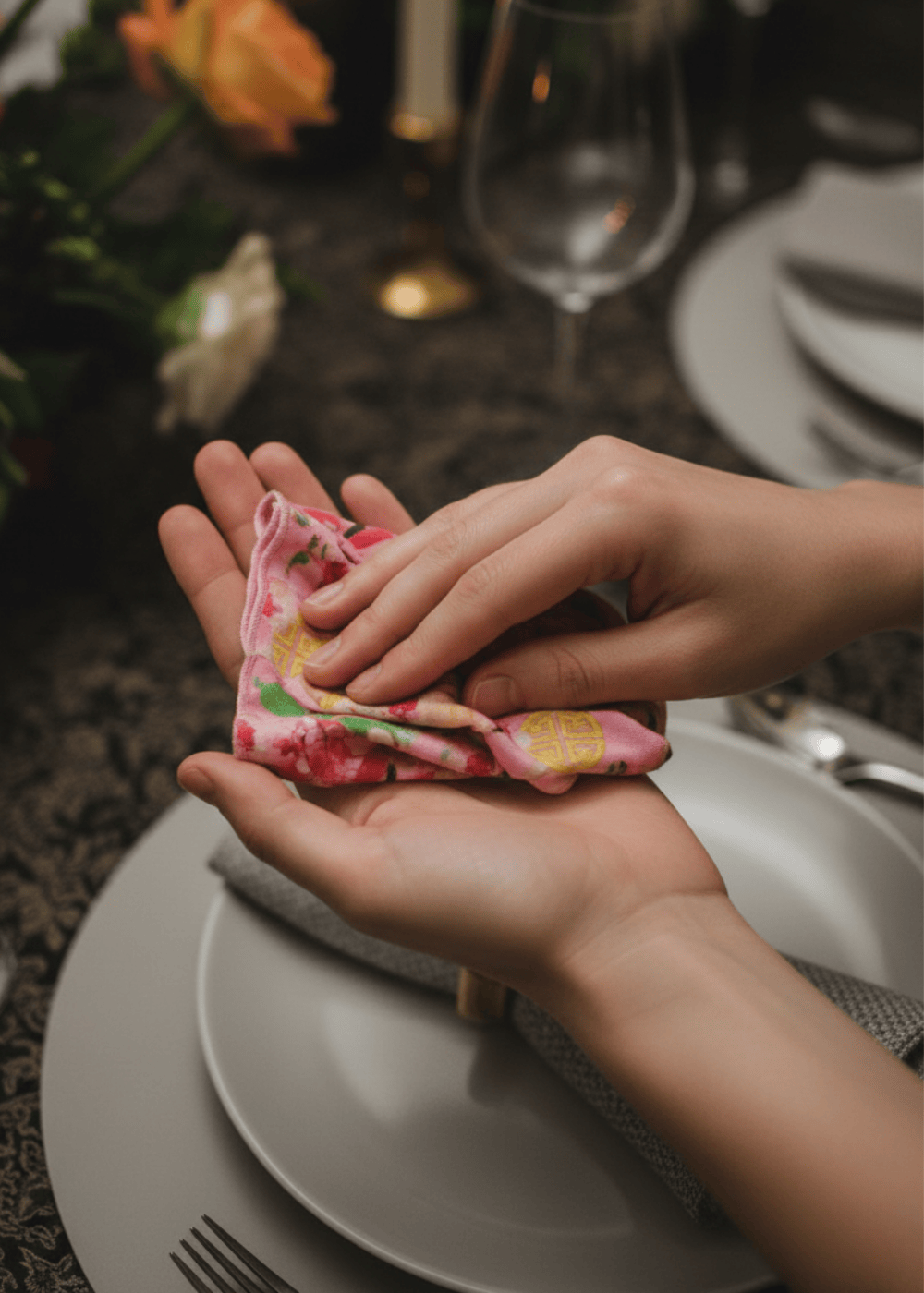 銀織滅毒 雪紡口袋巾30