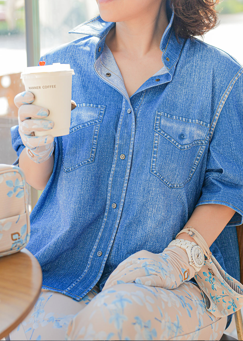 Antiviral Medic Denim Printed Shirt
