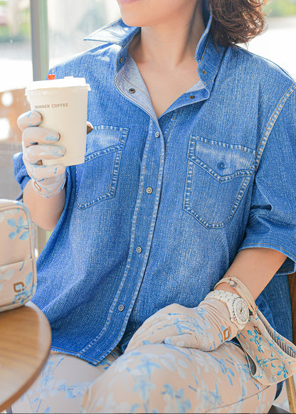 Antiviral Medic Denim Printed Shirt