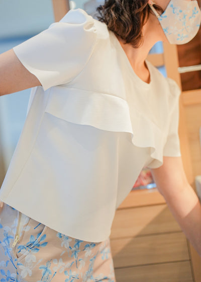 Antiviral Soft Little Ruffles Top