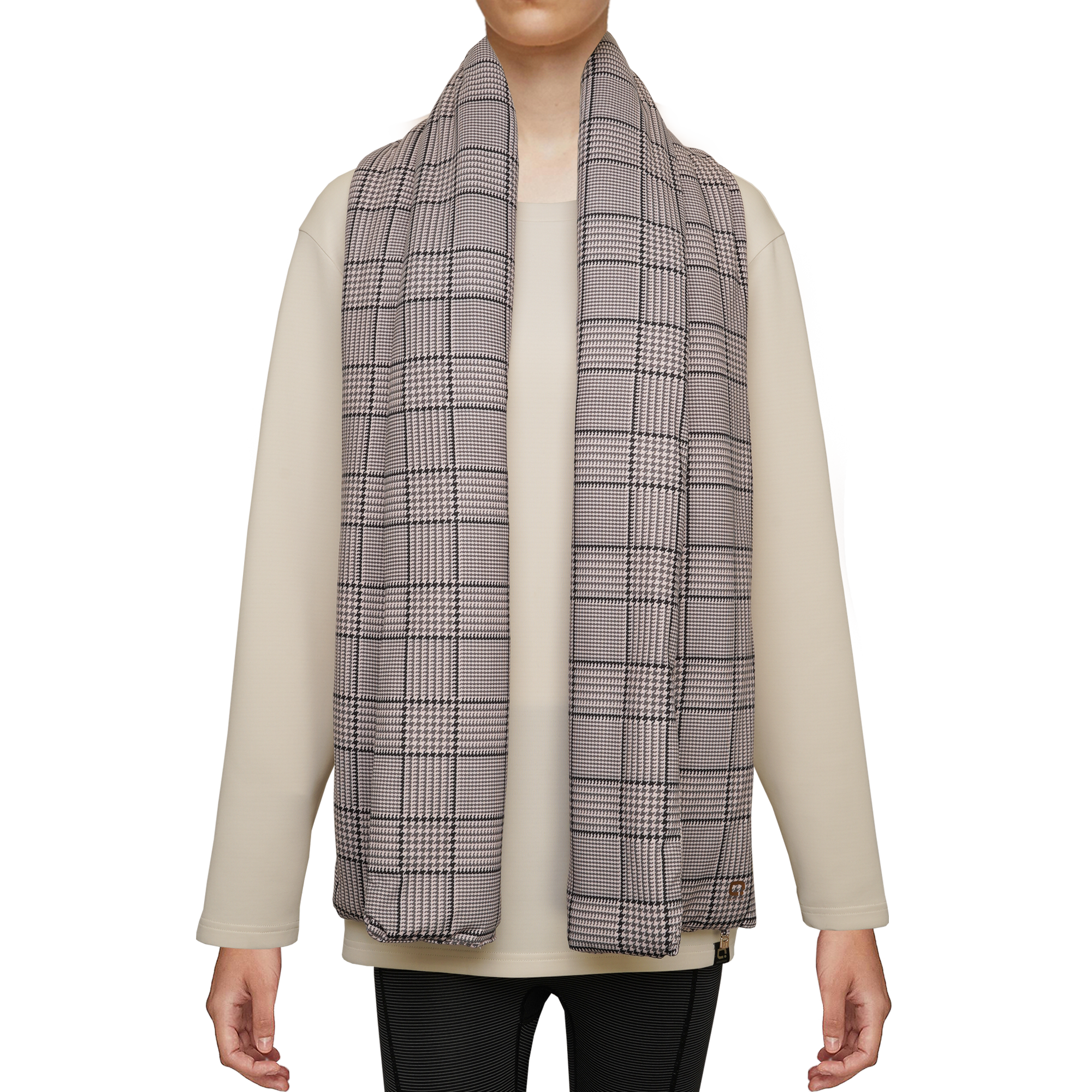 Vertex Chiffon Scarf – Blush Checker